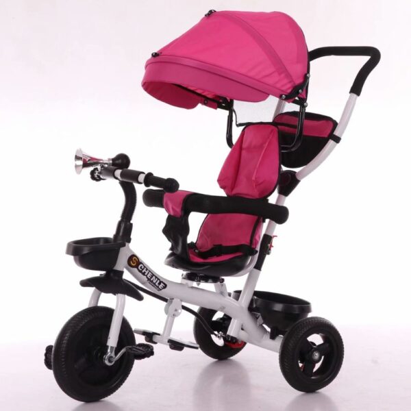 Children's Tricycle Four-in-one-Pink-Color