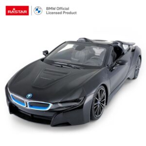RC Cars _ 1_12 BMW i8 Roadster Kids Car Front View Black