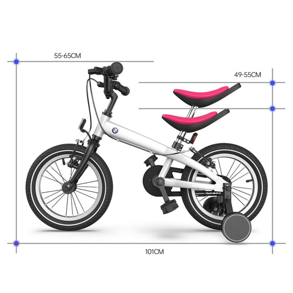 Size Cycle for Kids BMW 14 inch Kids Running Bike White